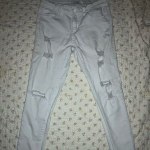 white distressed jeans